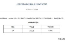 10月16日央行开展6424亿元7天期逆回购操作